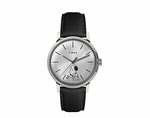 【送料無料】腕時計　タイムスマーリンピーナッツレザーストラップtimex marlin automatic x peanuts 70th anniv 40mm leather strap tw2u71200zv