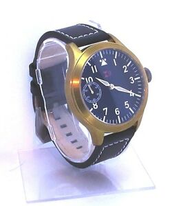 【送料無料】腕時計　パイロットウォッチシーガルチタンtc9 pilot watch seagull 6497 brass and titanium