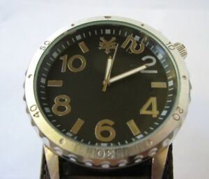 【送料無料】腕時計　レザーカフブレスレットメンズクォーツウォッチmens quartz watch with leather cuff bracelet｜hokushin