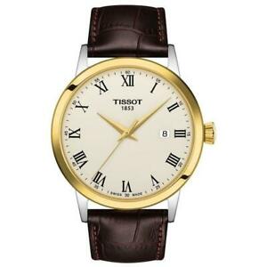 【送料無料】腕時計 ブランドティソメンズクラシックドリームブラウンレザーウォッチ*brand * tissot mens classic dream brown leather watch t1294102626300|hokushin