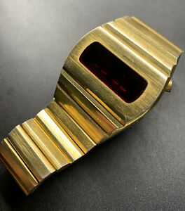 【送料無料】腕時計 ヴィンテージゴールドメッキパルサーvintage 1970s led gold plated wristwatch pulsar|hokushin