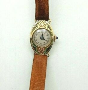 【送料無料】腕時計 プチモントルアンシエンヌアンジョーンエマイレpetite montre ancienne en or jaune 18k emaillee|hokushin
