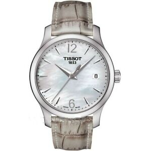 【送料無料】腕時計　オロロギティソレディースペレグリギャドナウォッチヌオーヴォorologio tissot t tradition ladies t0632101711700 pelle grigia donna watch nuovo｜hokushin
