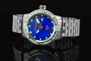 【送料無料】腕時計 アラゴンゲージaragon a325blu gauge automatic 45mm|hokushin