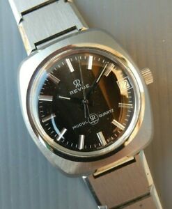 【送料無料】腕時計 モジュールクォーツオロロジオモントルウォッチヴィンテージrevue modul quartz date orologio montre uhr vintage anno 1975 msr w26|hokushin