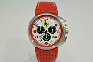 【送料無料】腕時計 フェラーリファストラップレッドレザークロノグラフウォッチferrari f1 fast lap red leather chronograph fe10acccpwt watch|hokushin