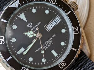 【送料無料】腕時計　ヴィンテージジュールユルゲンセンデイデイデートダイバーケースカットvintage jules jurgensen 10 atm daydate diver wbeautifully cut all ss case,nato｜hokushin