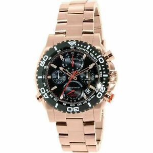 【送料無料】腕時計　ブローバメンクロノグラフローズゴールドステンレスbulova 98b213 precisionist men chronograph rose gold stainless steel watch 899