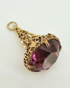 【送料無料】腕時計　トランプアンティークゴールドアメジストウォッチアルバートフォブニースlarge playing cards antique 9ct gold amethyst watch albert fob nice1