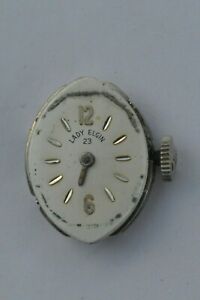 【貨物輸送無料】ウオッチ ヴィンテージレディエルギンカルジュエルウォッチムーブメントvintage lady elgin cal 905 23 jewel watch movement runs needs 1 hand