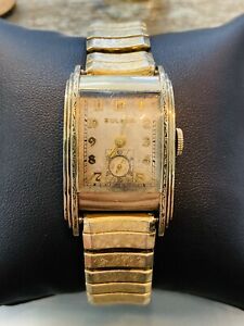 【送料無料】腕時計　メンズアールデコブローバカーブスゴールドプレートサービスmens art deco bulova curvex watch circa 1930s 10k gold plate, just serviced