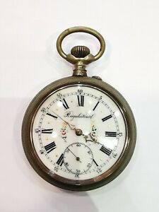 【送料無料】腕時計　モントルグーセットレグラトゥールラージュウエストフォンクオンネmontre a gousset regulateur grosse taille fonctionne ref60617