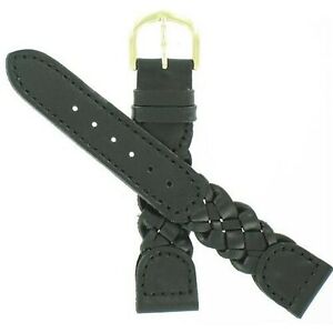 【送料無料】腕時計　ハドリーローマレザーhadleyroma msm876 blk 19r genuine braided leather shipsfree｜hokushin 12,946円