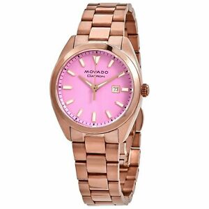 【送料無料】腕時計　モバドピンククォーツウォッチmovado 3650079 womens heritage pink quartz watch