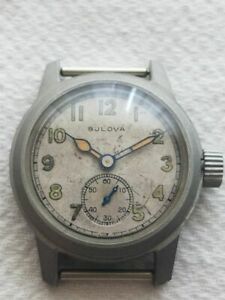 【送料無料】腕時計　ステンレスケースヴィンテージブローバミリタリーselling a used vintage bulova 10ak military wristwatch in a stainless case