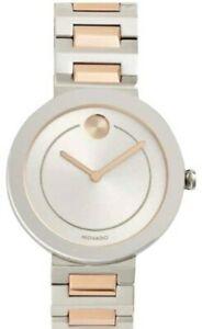 【貨物輸送無料】ウオッチ モバドボールドローズゴールドシルバーウィメンズステンレススチールmovado bold 3600533 rose gold amp; silver womens stainless steel watch
