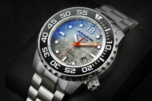 【送料無料】腕時計　アラゴンダイブマスターオーバーサイズウォッチ aragon divemaster 4 meteorite oversized watch 50mm a395slv