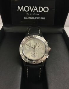 【貨物輸送無料】ウオッチ モバドメンズレザーウォッチmovado mens leather watch