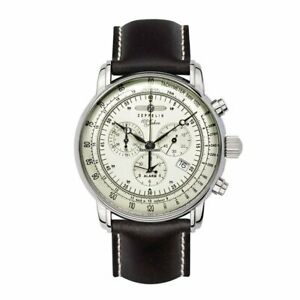 【送料無料】腕時計　オロロギツェッペリンクロノダウオモコンシントゥチーノインペッレorologio zeppelin chrono 86803 da uomo con cinturino in pelle 42 mm