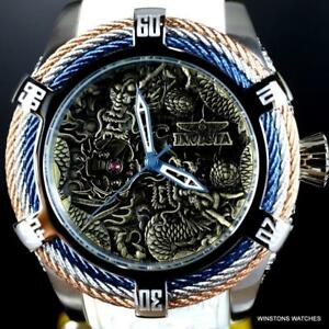 【送料無料】腕時計　インビクタボルトゼウスドラゴントライケーブルホワイトラバーウォッチinvicta bolt zeus empire dragon tricable automatic 53mm white rubber watch