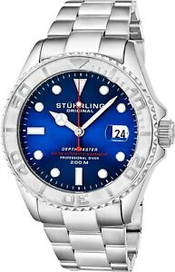 【貨物輸送無料】ウオッチ スチュアリングデプスマスターメンズジュエルスイスメートルダイブウォッチstuhrling depthmaster mens 18 jewel swiss automatic 200 meter dive watch 89303