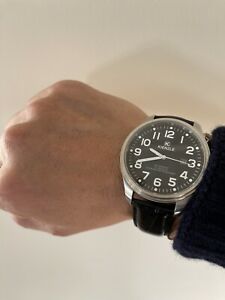 【送料無料】腕時計　キーンズルオートマティックメンズジュエルズステンレスパイロットkienzle automatic mens 21 jewels 5 atm waterproof stainless 8108650 pilot｜hokushin