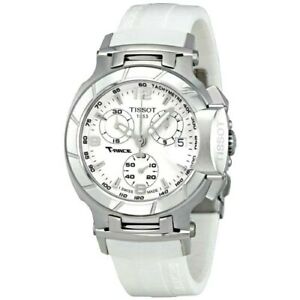 【貨物輸送無料】ウオッチ ティソットレースシルバーホワイトクロノウォッチtissot womens 625 trace silverwhite chrono watch wr100m  t0482171701700