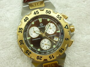 【貨物輸送無料】ウオッチ ビュレットメートルダイバーメートルクロノグラフレジスタスイスburett 200 meters diver 200 meters chronograph 3 registers date swiss made watch