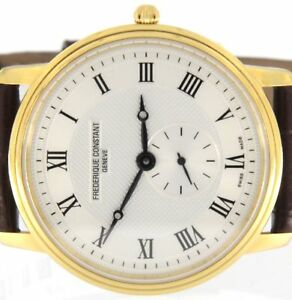 【送料無料】腕時計　フレデリックコンスタントスリムラインステンレスレザーfrederique constant slim line wrist watch 37mm stainless steel amp; leather