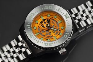 【貨物輸送無料】ウオッチ アラゴンダイブマスタースケルトンオートマチックaragon a252org divemaster evo skeleton 50粍 automatic