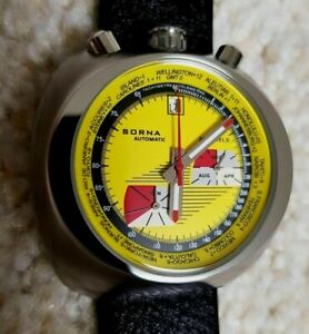 【貨物輸送無料】ウオッチ ブルヘッドタキメトレ??very rare sorna bullhead tachymetre day  date automatic  nos    ?? fast amp; free
