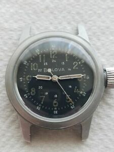 【貨物輸送無料】ウオッチ ステンレスケースヴィンテージブローバミリタリーselling a used vintage bulova 10bnch military wristwatch インチ a stainless case