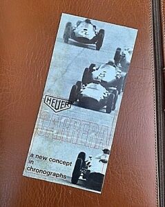 【貨物輸送無料】ウオッチ ヒューエルカレラパンフレットheuer carrera brochure 1964