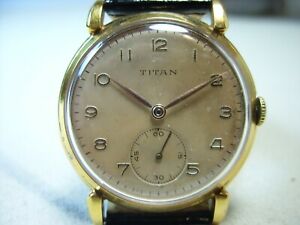【貨物輸送無料】ウオッチ タイタンビッグモントレアンシエンヌメカニークtitan grosse montre ancienne 36,5粍 1950 mecanique old watch