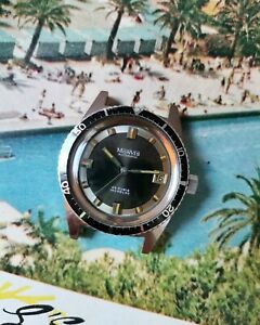 【貨物輸送無料】ウオッチ モンビススキンダイバーヴィンテージアトモスmonvis skindiver vintage 30 atmos 1970s