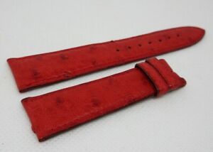 【貨物輸送無料】ウオッチ ブランパンレッドダチョウレザーストラップ blancpain red ostrich leather strap 19粍 oem genuine