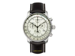【貨物輸送無料】ウォッチ クロノグラフアラームパイロットウォッチツェッペリンfliegeruhr mit chronograph alarm 100 jahre zeppelin 86803 nachtleuchtend 腕時計-男女兼用腕時計