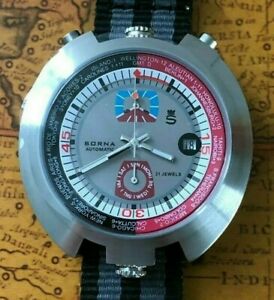 【貨物輸送無料】ウオッチ レアブルヘッドデイタキメータ??rare sorna bullhead day  date tachymeter automatic watch nos  ?? fast amp; free