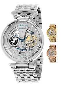 【貨物輸送無料】ウオッチ スチュリングメンズスペシャルリザーブスケルトンデュアルタイムアンペアウォッチstuhrling mens special reserve 797 automatic wind skeleton dual time ampm watch