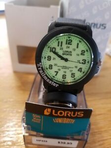 【貨物輸送無料】ウオッチ ロラススポーツルミブライトウォッチメンスルミネセントクォーツlorus sports lumibrite watch mens luminescent 24hr military 50m quartz
