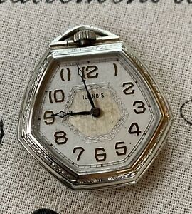 【貨物輸送無料】ウオッチ イリノイスターリングサイズヘキサゴンマンハイマーケース1926 illinois sterling gr 405, mdl 3, 17j インチ 14k gf hexagon swc manheimer case