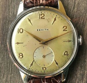 【貨物輸送無料】ウオッチ グランデゼニスステッリナカルトゥットアッチャイオアンニgrande zenith stellina  cal 126 tutto acciaio anni 50