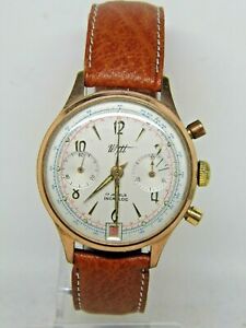 【貨物輸送無料】ウオッチ モントレクロノグラフウィットランダーンヴィンテージクロノmontre chronographe witt  landeron 187 ,vintage chrono 1960