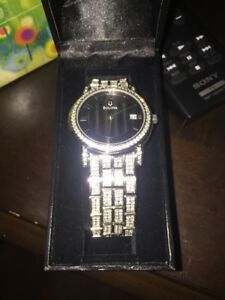 【送料無料】腕時計　ブローバウォッチビュースワロフスキーbulova mens 96b011 watch beautiful condition swarovski 108,900円