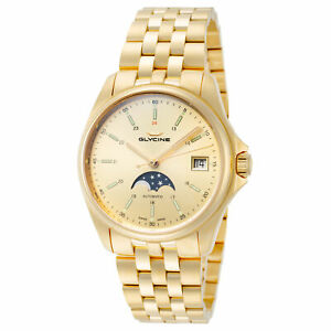 【貨物輸送無料】ウオッチ グリシンメンズコンバットクラシックムーンフェイズglycine mens 3958292mb combat classic moonphase automatic 36粍  gl0247