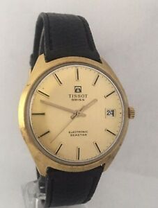 【貨物輸送無料】ウオッチ ヴィンテージゴールドメッキシースターvintage 1960s goldplated tissot electronic seastar watch