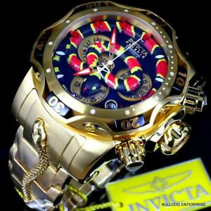 【送料無料】腕時計　インビクタキングヴェノムコブラスイスクロノグラフゴールドメッキスチールウォッチinvicta king venom cobra swiss mvt chronograph 52mm gold plated steel watch｜hokushin