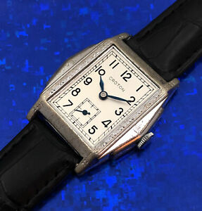 【貨物輸送無料】ウオッチ ヴィンテージスイスメイドマンクロトンサービスexquisite vintage swiss made 192030s mans croton fully serviced w warranty 男女兼用腕時計-腕時計