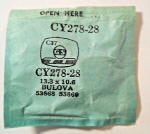 【送料無料】腕時計　クリスタルフィットブルバgs cy27828 replacement watch crystal 133 x 106 mm fits bulova 53868 53869
