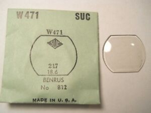 【送料無料】腕時計　クリスタルフィットランサーsuc w475 gs y675 replacement watch crystal 218 x 185 mm fits elgin 3812 lancer